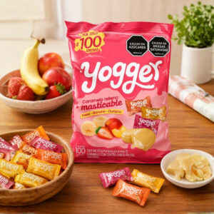 Caramelo Yogger Relleno Masticable Bolsa X 100 Unidades